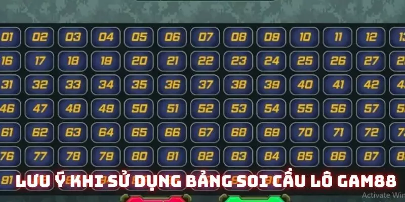 Bảng Soi Cầu Lô - Bí Quyết Để Bạn Chiến Thắng Tối Đa Từ Cao Thủ 3 Lưu ý khi sử dụng bảng soi cầu lô tại hệ thống Gam88