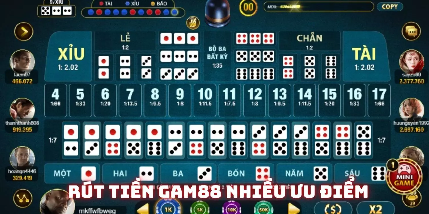 Rút tiền Gam88 - Khám Phá Quy Trình Dễ Dàng Để Nhận Tiền Nhanh Chóng 3 Nhận nhiều ưu điểm khi lựa chọn thực hiện rút tiền Gam88
