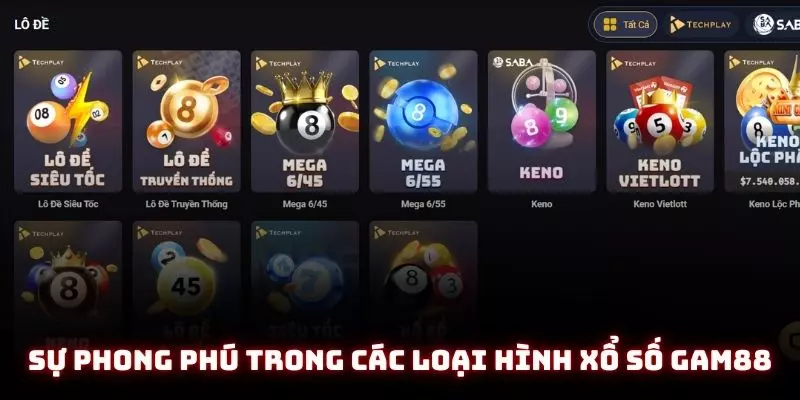 Xổ Số Gam88 - Cổng Quay Số Nhanh Trúng Thưởng Khổng Lồ Mỗi Ngày 3 Sự phong phú trong các loại hình xổ số gam88
